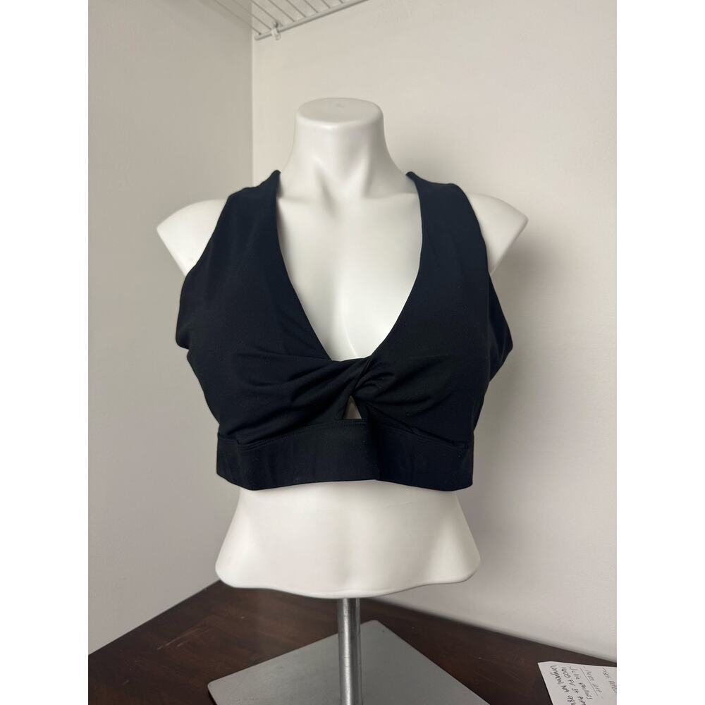 Fabletics Sports Bra w/Twist Front Black 2X NWOT - Picture 2 of 7